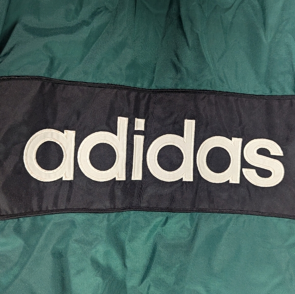 Vintage Adidas Winter Jacket, 90's Adidas 3 Stripe Big Logo Parka Coat - Picture 15 of 15